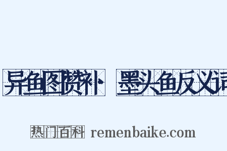异鱼图赞补·墨头鱼反义词是什么意思的图片